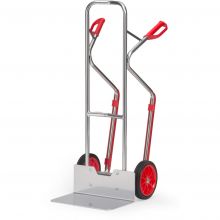 Aluminium steekwagen 200 kg 1300 mm met rubberbanden, extra grote schep en glijstrips