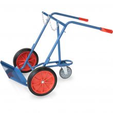 Gasflessenwagen 150 kg voor 2 gasflessen a 40/50 liter met rubberbanden en 1 steunwiel