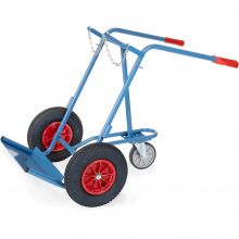 Gasflessenwagen 150 kg voor 2 gasflessen a 40/50 liter met luchtbanden en 1 steunwiel