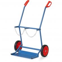 Gasflessenwagen 100 kg voor 2 gasflessen a 20 liter met rubberbanden