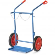 Gasflessenwagen 150 kg voor 2 gasflessen a 40/50 liter met rubberbanden