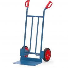 Stalen steekwagen 250 kg 1150 mm met rubberbanden, extra grote schep