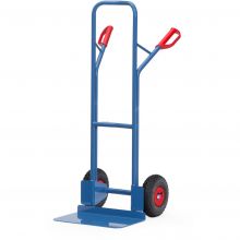 Stalen steekwagen 300 kg 1300 mm met luchtbanden, extra grote schep