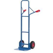 Stalen steekwagen 300 kg 1600 mm met luchtbanden, extra grote schep