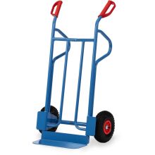 Stalen steekwagen 350 kg 1200 mm met luchtbanden