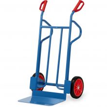 Stalen steekwagen 350 kg 1200 mm met rubberbanden, extra grote schep