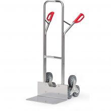 Trappensteekwagen aluminium 200 kg 1300 mm met 2 driearmige wielsterren, extra brede schep