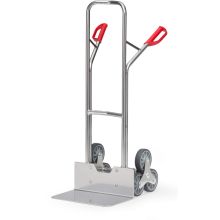 Trappensteekwagen aluminium 200 kg 1300 mm met 2 driearmige wielsterren, extra brede schep