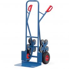 Trappensteekwagen 200 kg 1300 mm met 2 vijfarmige wielsterren, extra brede schep