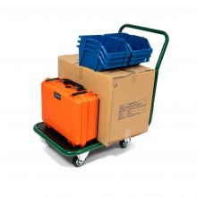 Plateauwagen antislip PP150P 150 kg met duwbeugel, plateau 670x500 mm