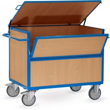 Bakwagen 600 kg 1200x800 met houten wanden en deksel