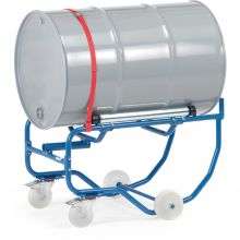 Vatenkantelaar 250 kg met kiepstang en 2 stalen rollen, verrijdbaar