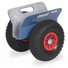 Platenroller 250 kg 310 mm met luchtbanden en klemplaten, klembreedte 0-60 mm