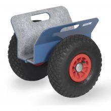 Platenroller 250 kg 310 mm met luchtbanden en klemplaten, klembreedte 30-95 mm