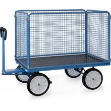 Handtrekwagen met draadgaas wanden 1600x900x1480 mm (lxbxh) 1000 kg