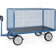 Handtrekwagen met draadgaas wanden 2000x1000x1480 mm (lxbxh) 1250 kg