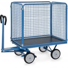 Handtrekwagen met draadgaas wanden 1200x800x1415 mm (lxbxh) 750 kg