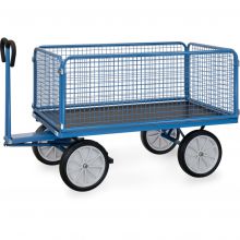 Handtrekwagen met draadgaas wanden 1600x900x1190 mm (lxbxh) 1000 kg