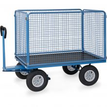 Handtrekwagen met draadgaas wanden 1600x900x1490 mm (lxbxh) 1000 kg