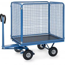 Handtrekwagen met draadgaas wanden 1200x800x1420 mm (lxbxh) 750 kg