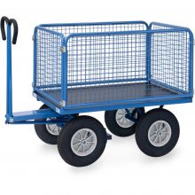 Handtrekwagen met draadgaas wanden 1200x800x1200 mm (lxbxh) 1000 kg