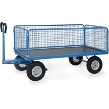 Handtrekwagen met draadgaas wanden 2000x1000x1200 mm (lxbxh) 1250 kg