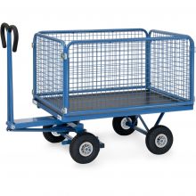 Handtrekwagen met draadgaas wanden 1200x800x1130 mm (lxbxh) 750 kg