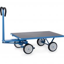 Handtrekwagen met platform 1200x800 mm 750 kg met banden van massief rubber