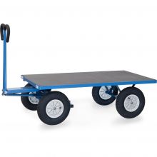 Handtrekwagen met platform 1600x900 mm 1000 kg met luchtbanden