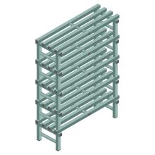 Kunststof stelling REA Euro Design 1450x1000x400 mm (hxbxd) 5 niveaus