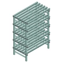 Kunststof stelling REA Euro Design 1450x1000x600 mm (hxbxd) 5 niveaus