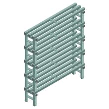 Kunststof stelling REA Euro Design 1450x1200x300 mm (hxbxd) 5 niveaus