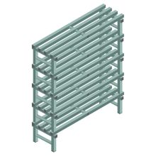 Kunststof stelling REA Euro Design 1450x1200x400 mm (hxbxd) 5 niveaus