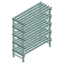 Kunststof stelling REA Euro Design 1450x1200x500 mm (hxbxd) 5 niveaus