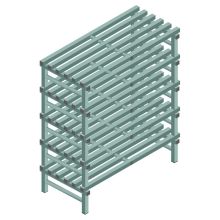 Kunststof stelling REA Euro Design 1450x1200x600 mm (hxbxd) 5 niveaus
