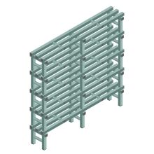 Kunststof stelling REA Euro Design 1450x1500x300 mm (hxbxd) 5 niveaus