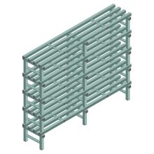Kunststof stelling REA Euro Design 1450x1800x400 mm (hxbxd) 5 niveaus