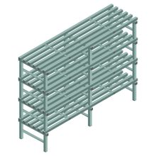 Kunststof stelling REA Euro Design 1450x1800x600 mm (hxbxd) 4 niveaus