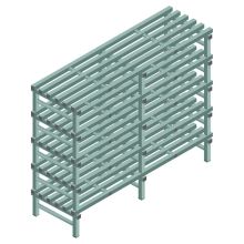 Kunststof stelling REA Euro Design 1450x1800x600 mm (hxbxd) 5 niveaus