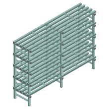 Kunststof stelling REA Euro Design 1450x2000x500 mm (hxbxd) 5 niveaus