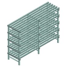 Kunststof stelling REA Euro Design 1450x2000x600 mm (hxbxd) 5 niveaus