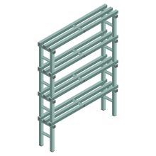 Kunststof stelling REA Euro Design 1600x1200x300 mm (hxbxd) 4 niveaus