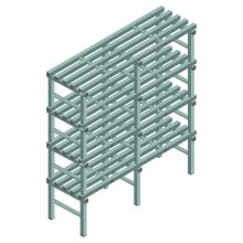 Kunststof stelling REA Euro Design 1600x1500x500 mm (hxbxd) 4 niveaus
