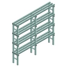 Kunststof stelling REA Euro Design 1600x1800x300 mm (hxbxd) 4 niveaus