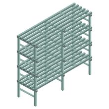 Kunststof stelling REA Euro Design 1600x1800x600 mm (hxbxd) 4 niveaus