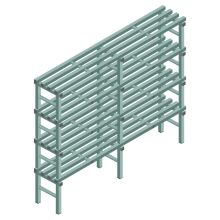 Kunststof stelling REA Euro Design 1600x2000x400 mm (hxbxd) 4 niveaus