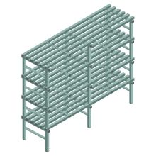 Kunststof stelling REA Euro Design 1600x2000x600 mm (hxbxd) 4 niveaus