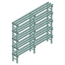 Kunststof stelling REA Euro Design 1650x1800x300 mm (hxbxd) 5 niveaus