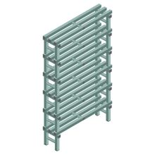 Kunststof stelling REA Euro Design 1750x1000x300 mm (hxbxd) 6 niveaus
