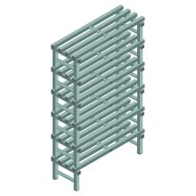 Kunststof stelling REA Euro Design 1750x1000x400 mm (hxbxd) 6 niveaus